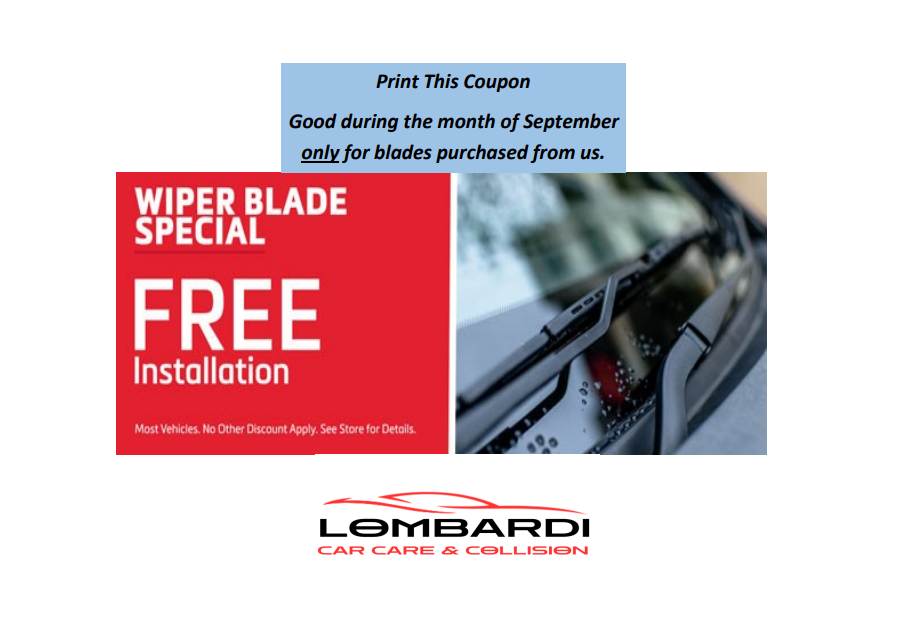 Lombardi Car Care Wiper Blade Special September 2026